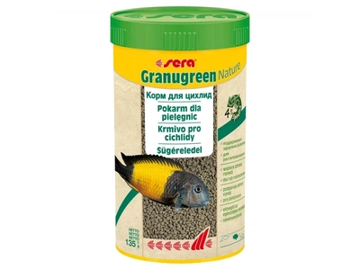 Корм Sera GRANUGREEN NATURE для травоядных цихлид, гранулы 250мл