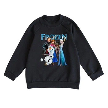 Свитшот детский черный с принтом Frozen Холодное сердце DM-1871 92 см