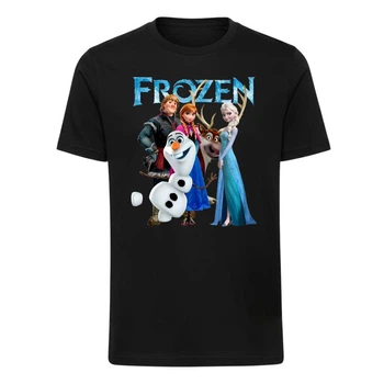 Футболка детская черная с принтом Frozen Холодное сердце DM-1870 98 см