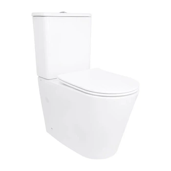 Унітаз підлоговий Qtap Arvin Ultra Quiet 630×350×795мм безобідковий з сидінням Soft close білий (QTARV27W49259)