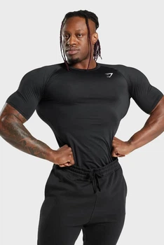 Футболка хлопковая мужская Gymshark 195489 XS Черная (2200005156612)