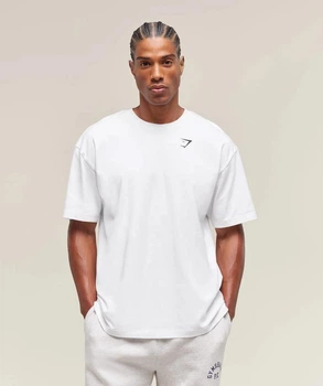Футболка спортивная мужская Gymshark 195498 S Белый (2200005156711)