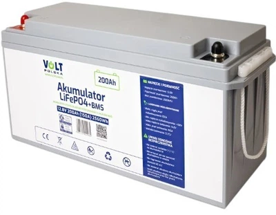 Акумуляторна батарея Volt Polska LiFePO4 12.8V-200Ah M8 BMS (6AKLI20012)