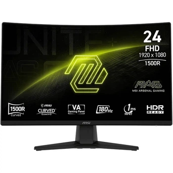 Монитор игровой изогнутый 23.6" MSI MAG 242C VA 1920x1080 180 Гц 300 кд/м² Black