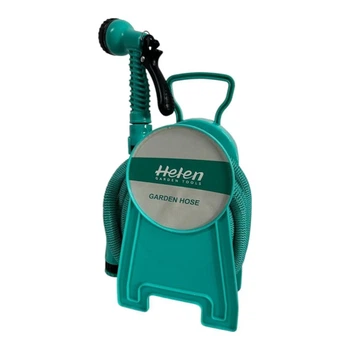 Шланг для полива Helen Garden Tool с катушкой и распылителем 10 м Зеленый