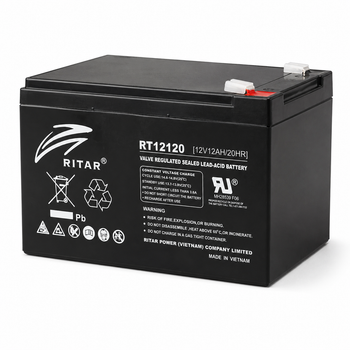 Аккумуляторная батарея Ritar RT12120 AGM 12В 12Ah F2 Черный
