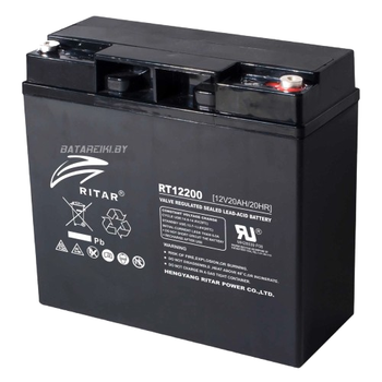 Акумуляторна батарея Ritar RT12200 AGM 12В 20Ah F2 Чорний