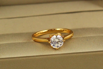 Кольцо Xuping Jewelry Сияние любви р 19 золотистое