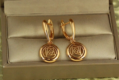 Сережки підвіски Xuping Jewelry Генезис 2,7 см золотисті