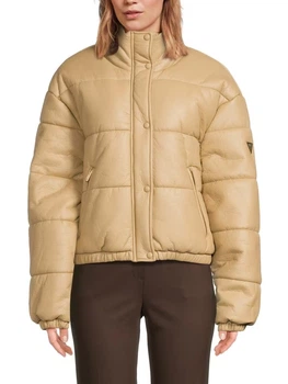 Женская куртка из экокожи GUESS 1159863426 (Бежевый XXL)