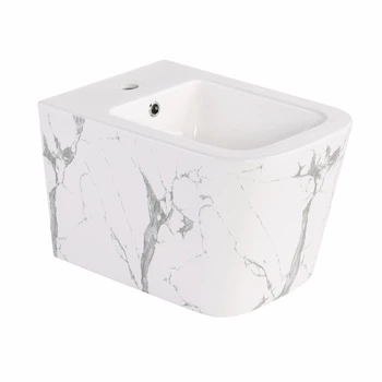 Біде підвісне Qtap Tern 520x350x330 мм, Marble QT17551303GMR