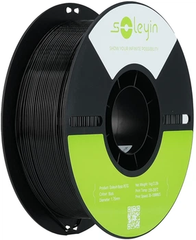 Пластик Creality Soleyin PETG Filament для 3D принтера 1 кг 1.75 мм Черный (3301030163)