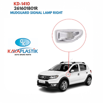 Указатель поворота на крыло белый правый Renault Dokker, Stepway [KAYA] 261601801R