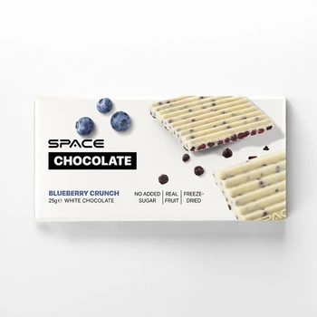 Білий шоколад Spacefood Space Chocolate Blueberry Crunch, 25 грам - Чорниця-маракуя