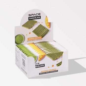 Блок белого шоколада с матча Spacefood Space Chocolate Mango Crunch, 10*25грамм - Манго