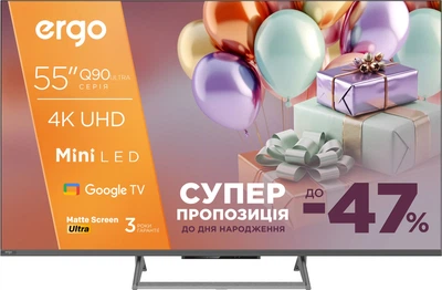Телевизор Ergo MiniLED 55'' 55MQ90 Ultra