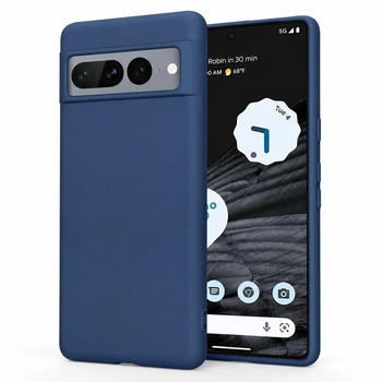 Силіконовий чохол Soft Touch з мікрофіброю для Google Pixel 7 Pro | Захист від подряпин та пилу ( Синій )