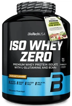 Izolat białka serwatkowego BioTechUSA Iso Whey Zero proszek 1816 g Orzech laskowy (5999076263950)