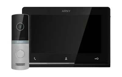 Мультиформатный комплект видеодомофона ARNY AVD-7121 (AVD-710 2Мп TFT + AVP-NG230 1Мп) Black + Silver