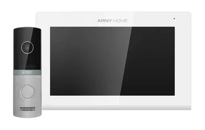 Мультиформатный комплект видеодомофона ARNY AVD-7421А (AVP-742А 2Мп IPS Wi-Fi + AVP-NG230 1Мп) White + Silver