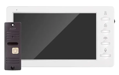 Мультиформатный комплект видеодомофона ARNY AVD-7008FHD (AVD-708 2Мп + AVP-05 2Мп) White + Brown