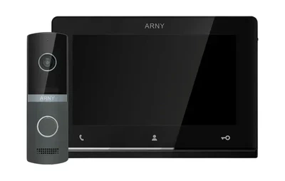 Мультиформатный комплект видеодомофона ARNY AVD-7121 (AVD-710 2Мп TFT + AVP-NG230 1Мп) Black + Graphite