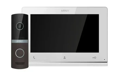 Мультиформатный комплект видеодомофона ARNY AVD-7121 (AVD-710 2Мп TFT + AVP-NG230 1Мп) White + Brown