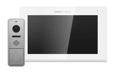 Мультиформатный комплект видеодомофона ARNY AVD-7443A (AVP-742А 2Мп IPS Wi-Fi + AVP-NG430 2Мп) White + Gray