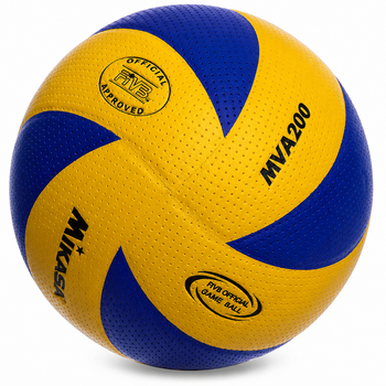 Мяч волейбольный Mikasa MVA 200 3981 размер №5 для игры в зале и на улице (Indoor/Outdoor) Yellow-Blue