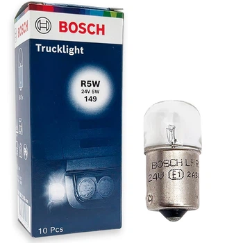 Автомобільна лампа BOSCH R5W BA15s Trucklight 24V 5W (149) (1987302510-8du) (00773)