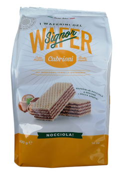 Вафлі Cabrioni Signor Wafer Nocciola 400 г з фундуком без пальмової олії