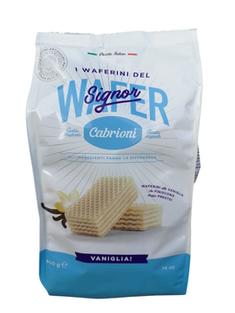 Вафлі Cabrioni Signor Wafer Vaniglia 400 г ванільні без пальмової олії