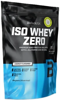 Izolat białka serwatkowego BioTechUSA Iso Whey Zero proszek 454 g Kokos (5999076264070)