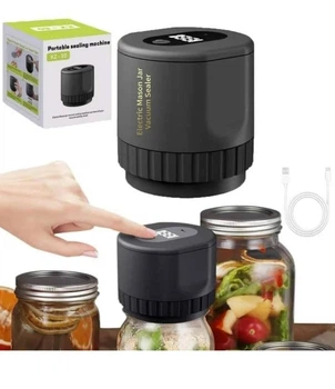 Автоматическая вакуумная упаковка для банок Mason Jar Черный Б/У