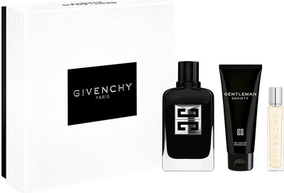 Набір для чоловіків Givenchy Gentleman Society Парфумована вода 100 мл + Мініатюра Парфумована вода 12.5 мл + Гель для душу 75 мл (3274872512092)