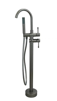 Cмеситель для ванны напольный GRACE графит латунь ARIA-801 GUN METALL