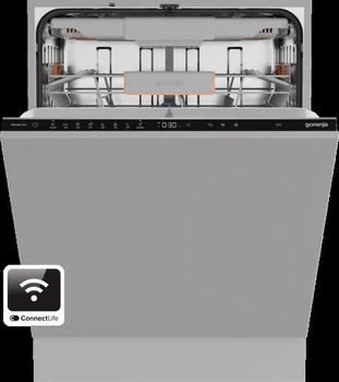 Посудомоечная машина Gorenje встраиваемая, 16компл., a+++, 60см, инвертор, Wi-Fi, сенсорное упр, 3 корзины, белый gv673c65