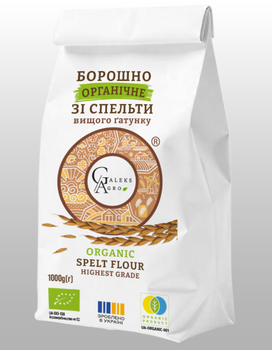 Борошно зі спельти Galeks Agro вищий гатунок органічне 1 кг