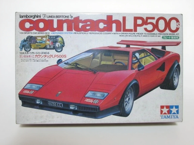 Збірна модель Tamiya Lamborghini Countach LP500S 1:24 (Sports Car Series) з фігуркою водія