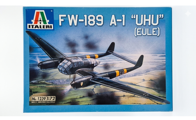 Збірна модель Italeri 1239 Тактичний літак FW-189 A-1 "UHU" (Eule) 1:72