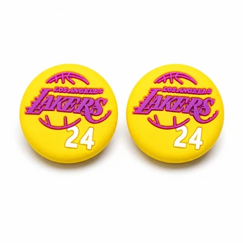 Накладки на стики с рисунком Lakers 24 жёлтые для Steam Deck, Asus Rog Ally, Lenovo Legion Go, PS Portal, PS5, PS4, Xbox Series X/S, Xbox One