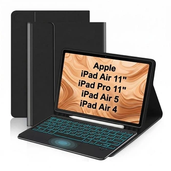 Чехол книжка с Bluetooth клавиатурой с тачпадом для Apple iPad Air 11" / Air 5 / Air 4 / Pro 11" черный (004158)