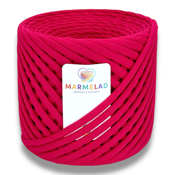 Трикотажная пряжа Мармелад 100 м 5-7 мм Raspberry Малина