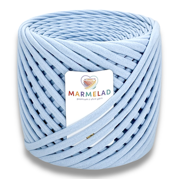 Трикотажная пряжа Мармелад 7-9 мм 50 м (полмоточка) Blue Frost Морозный голубой