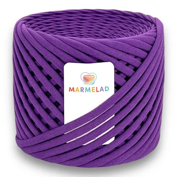 Трикотажная пряжа Мармелад 7-9 мм 100 м Grape Виноград