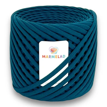 Трикотажная пряжа Мармелад 65 м 9-11 мм Sea Green Морская волна