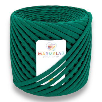 Трикотажная пряжа Мармелад 7-9 мм 100 м Pine Green Можжевельник