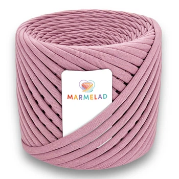 Трикотажная пряжа Мармелад 50 м 3-5 мм Heather Вереск
