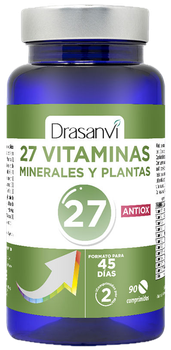 Suplement diety Drasanvi 27 Witaminy + Minerały 90 tabletek (8436601107800)