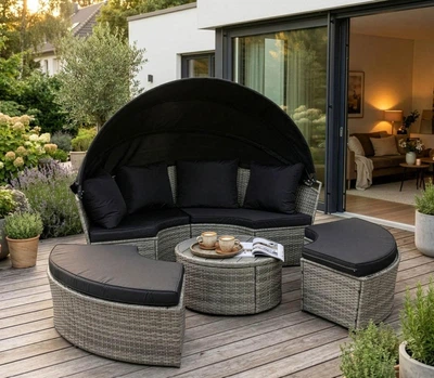 Садовый набор мебели Mebel Elit CALIFORNIA стильный комплект для сада и террасы серый